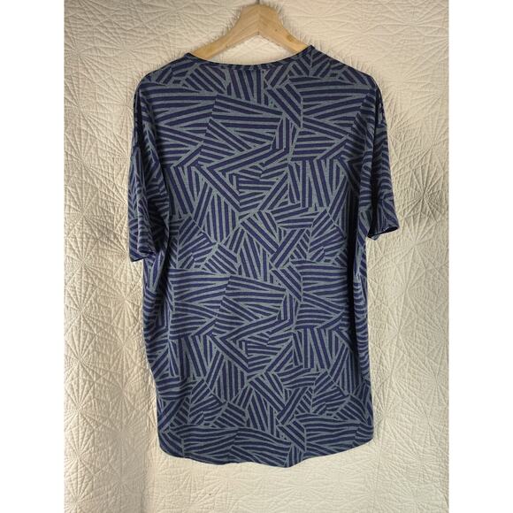 LuLaRoe Irma Women's Shirt Blue & Gray Geometrical Design Size XXS - Picture 2 of 4